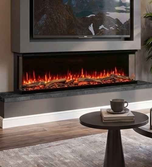 FireFX Atmos Versa 135W 3-Sided Electric Media Wall Fire