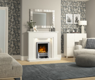 Elgin & Hall Pryzm 16-inch Inset Electric Fire with Devotion Trim and Hampden Fret