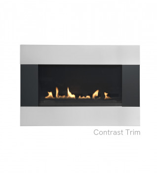 Burley Latitude 4500 Wall Mounted Gas Fire  with Contrast Trim