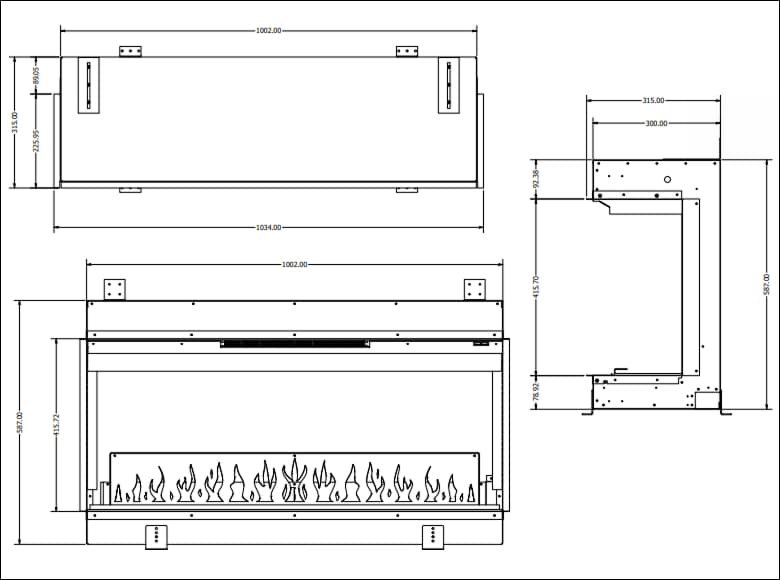 Evonic Volektra 1000 Built-In Electric Fire