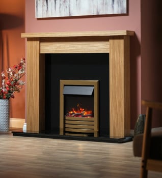 Blazebright Accra Brass Inset Electric Fire