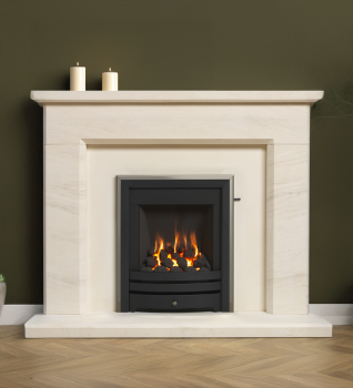Adore Slimline Radiant Inset Gas fire in Nickel & Black