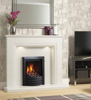 Elgin & Hall Amorina Micro Marble Fireplace In White 