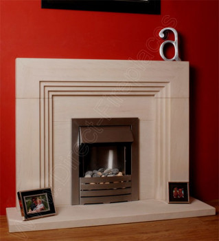 Anglia Limestone Fireplace Package With Gas Fire