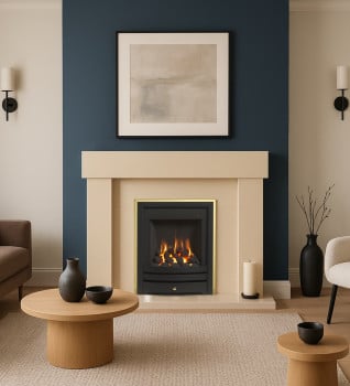 Ashbourne Micro Marble Fireplace with Adore Gas Fire