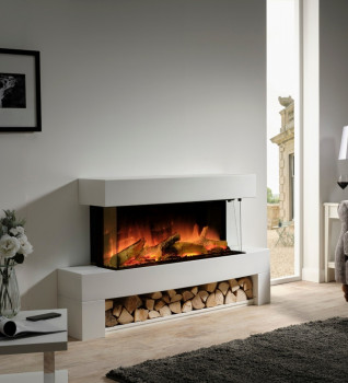 Flamerite Atlas 1000 Free Standing Electric Fireplace Suite