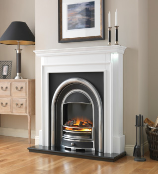 Flamerite Aubade with Tennyson Cast Electric Fireplace Suite
