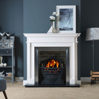 Penman Collection 58-inch Aversa Limestone Fireplace
