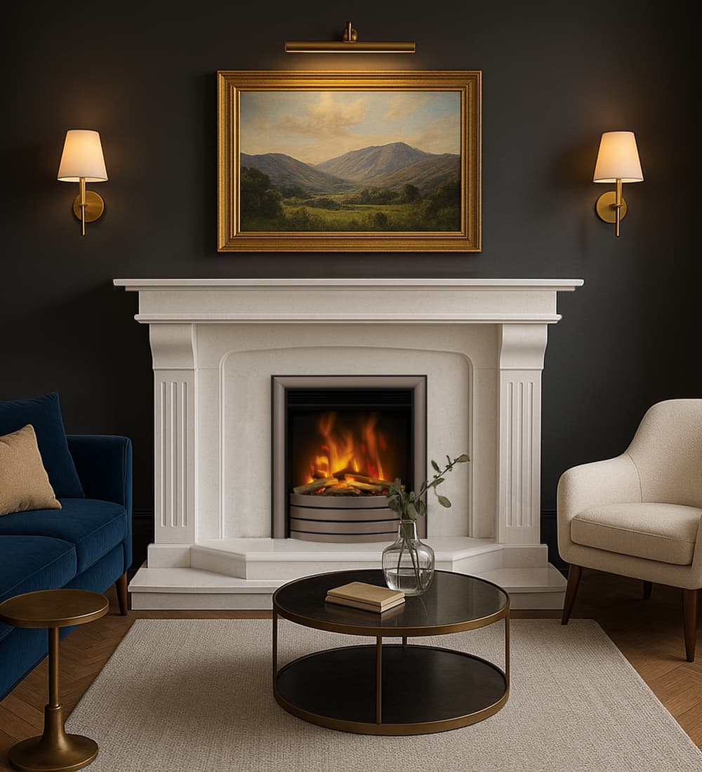 Axon Aspen Micro Marble Fireplace