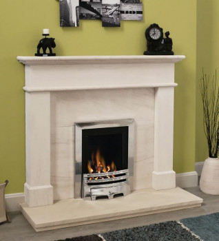 Balmoral Limestone Fireplace Package With Electric Fire