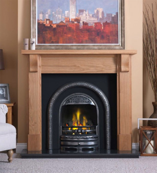 Bedford Wooden Fire Surround with Bolton Cast Fire Insert