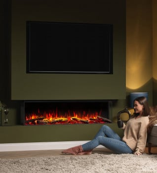 BlazeBright Oxford Deep Lux 1500 1-2-3 Sided Hole In The Wall Electric Fire