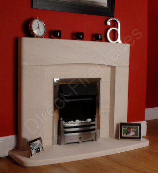 Bow Limestone Fireplace Package With Gas Fire