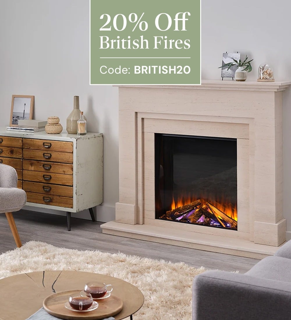 British Fires New Forest 650SQ Hole in the Wall Electric Fire