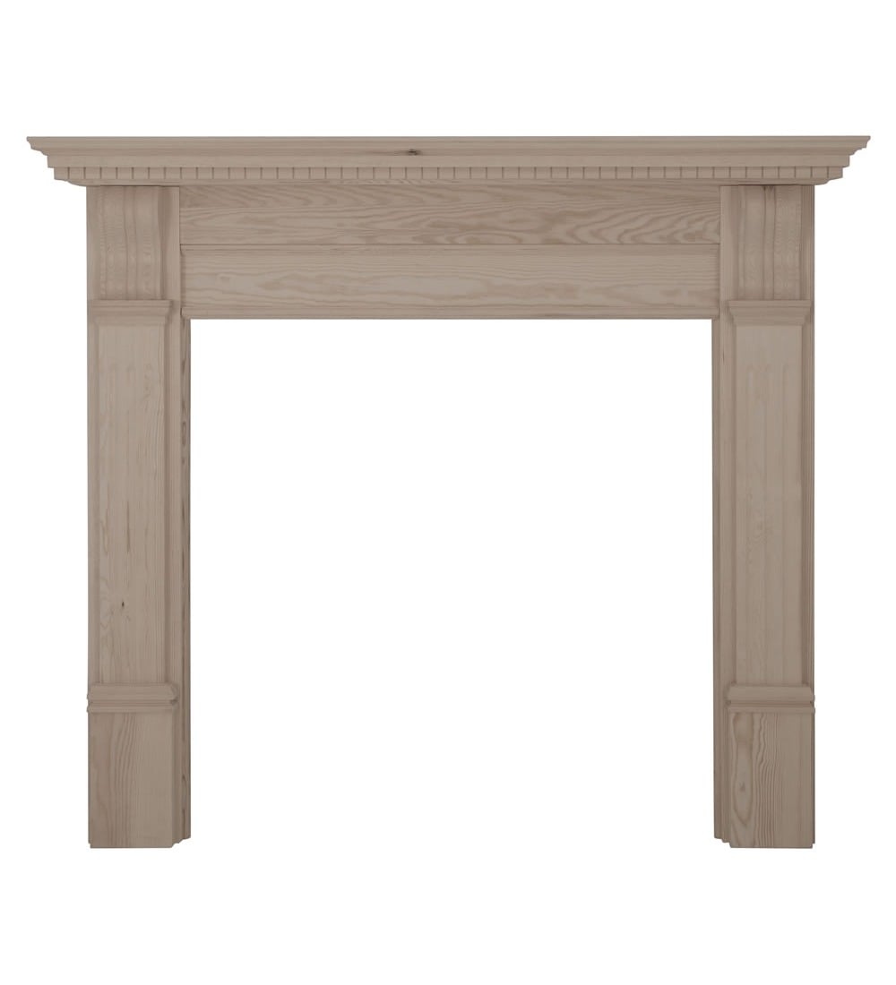 Carron Corbel Pine Fire Surround on a white background