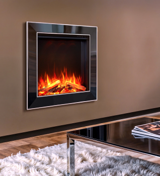 Celsi DLX Evora 600XT Hole in the Wall Electric Fire - Black Nickel and Chrome - Lifestyle