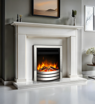 Celsi Ultiflame Ultra Designer Inset Electric Fire in Chrome and Black Nickel - Lifestyle