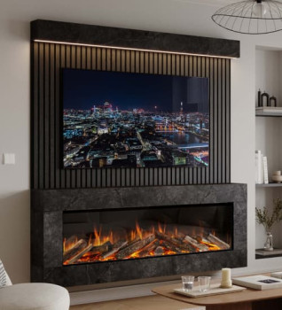Evonic Chiswick SL Wall Mounted Electric Fireplace Media Suite