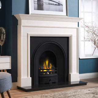 Penman Collection 58-inch Cortese Limestone Fireplace