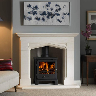 Penman Collection 54-inch Delamere Limestone Fireplace