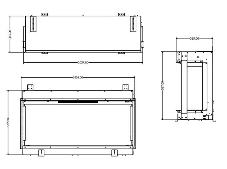 Evonic E-Lectra 1000 Hole in the Wall Electric Fire