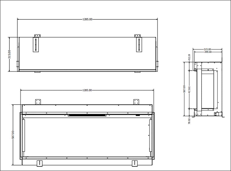 Evonic e-lectra 1250 Built-In Electric Fire
