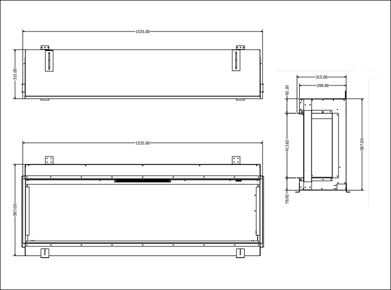 Evonic E-Lectra 1500 Hole in the Wall Electric Fire