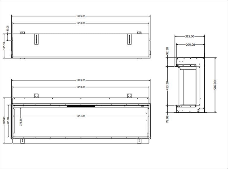 Evonic E-Lectra 1800 Hole in the Wall Electric Fire