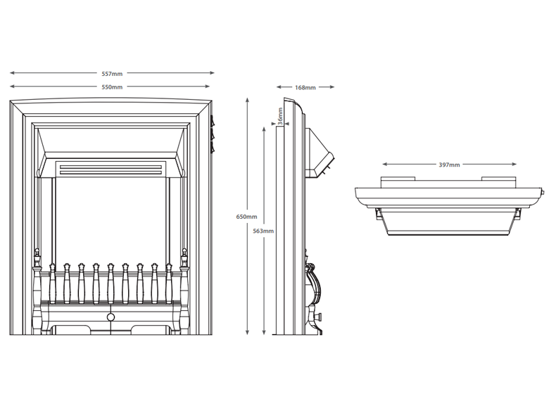 Flare Comet Inset Electric Fire