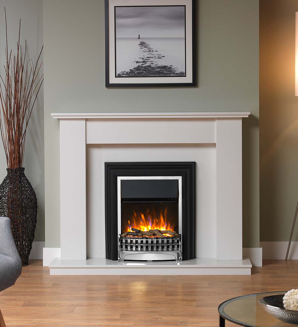 Dimplex Kingsley Deluxe Chrome Freestanding Electric Fire