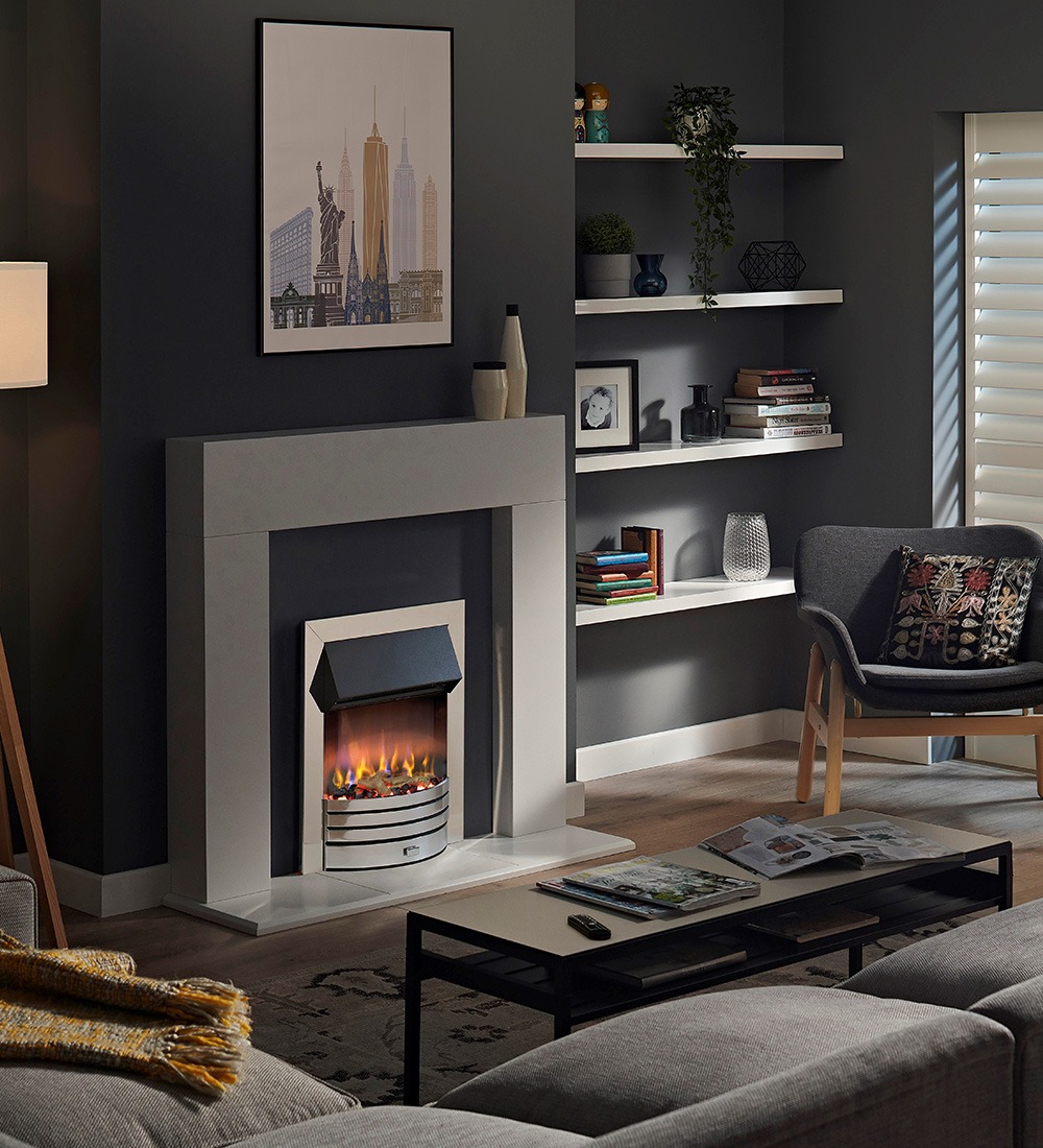 Dimplex Torridon Dimplex Torridon Optiflame 3D Chrome Inset Electric Fire | Direct ...
