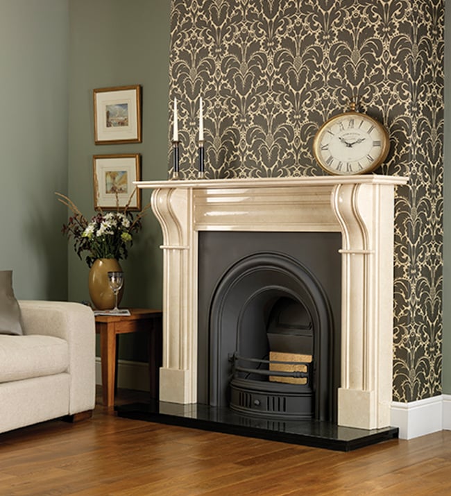 Cast Tec Durham Mocha Beige Fire Surround