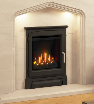 Elgin & Hall Mid Depth HE Inset Gas Fire with Cast Stove Fascia