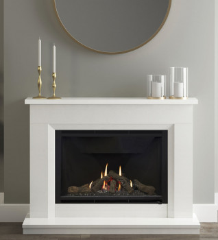 Elgin & Hall Earlston Gas Fireplace Suite - White Finish