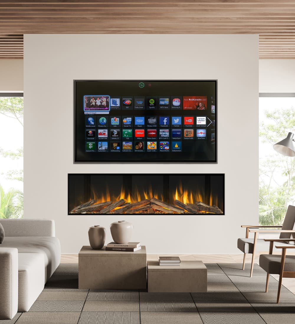 Evonic E-Lectra 1500 Black Edition 4Kw Built in Electric Fire - Lifestyle