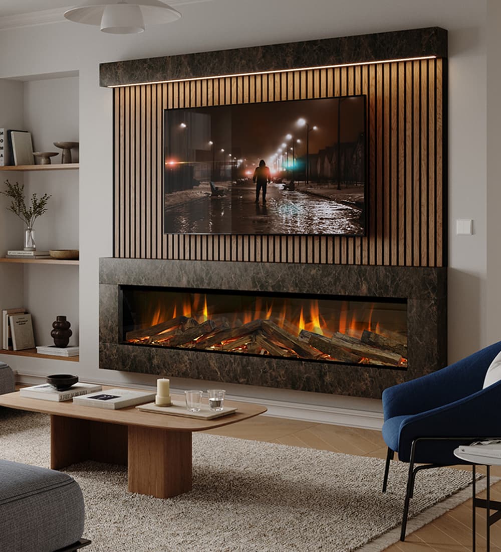 Evonic E-Lectra 1800 Black Edition Built in Electric Fire - Lifestyle