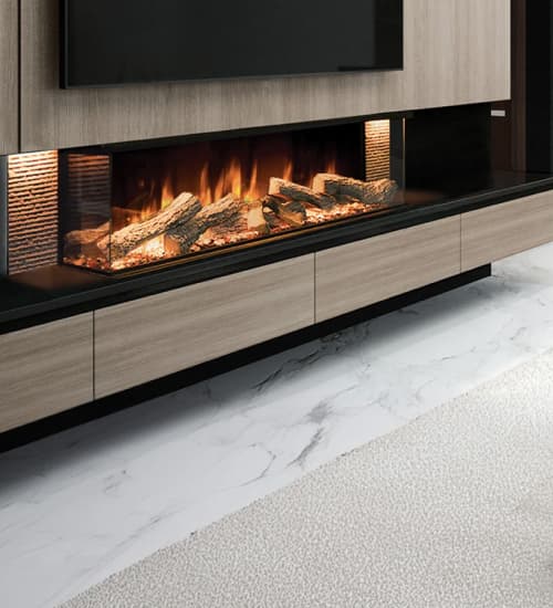 Evonic Halo 1500 Built In Media Wall Electric Fire
