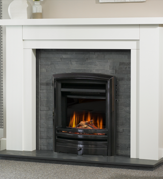 Evonic Oberon Inset Electric Fire - Black Nickel