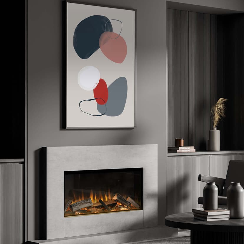 Evonic Slimline 850 Built In Media Wall Electric Fire