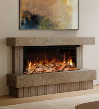 Evonic Stowford 1500 Floor Standing Marble Electric Fireplace Suite