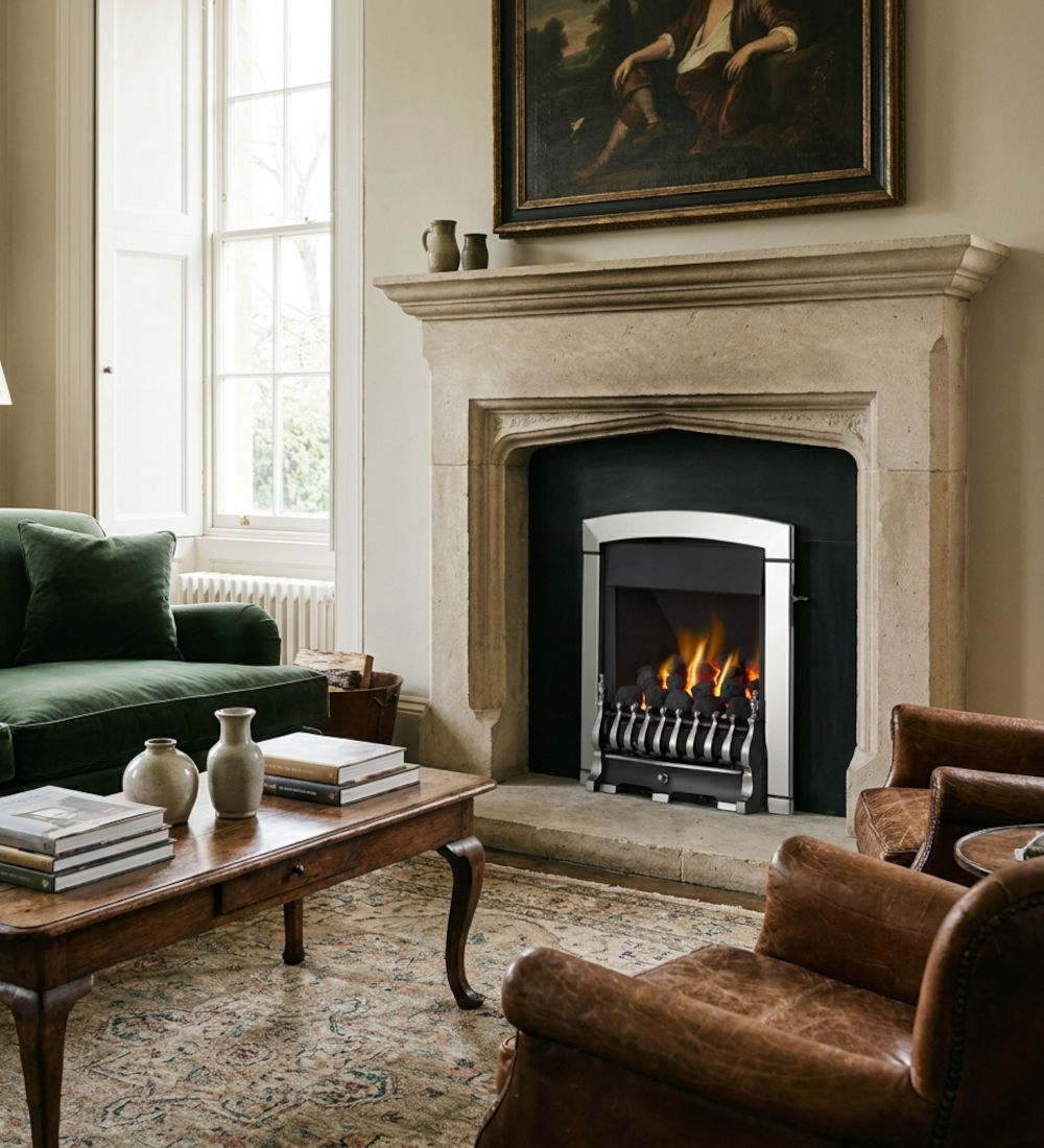 Flavel Calypso Plus Gas Fire - Brass