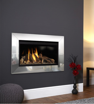 Flavel Rocco HE Hole in the Wall Gas Fire - Chrome