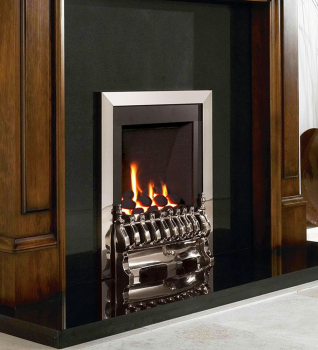 Flavel Windsor Traditional Slimline Chrome Gas Fire — Direct Fireplaces