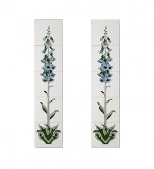Cast Tec Foxglove Blue and Ivory Fireplace Tiles