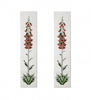 Cast Tec Foxglove Burgundy and Ivory Fireplace Tiles