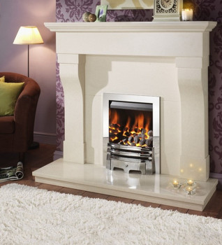 Gem Gas Fire With Coals and Grace Fret