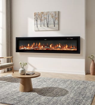 HoFeny 60 Inch Hole in the Wall Electric Fire - Lifestyle