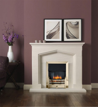 Kendal Limestone Fireplace Package With Electric Fire