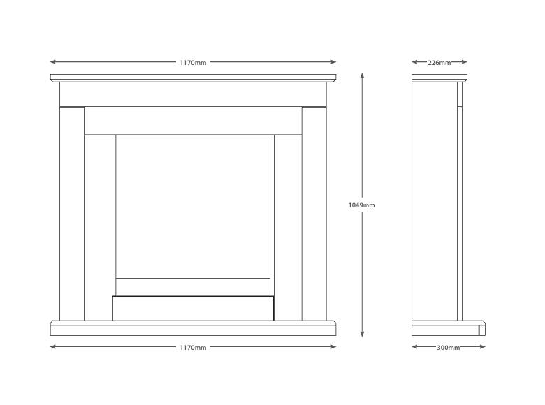 Flare Beadnell Electric Fireplace Suite