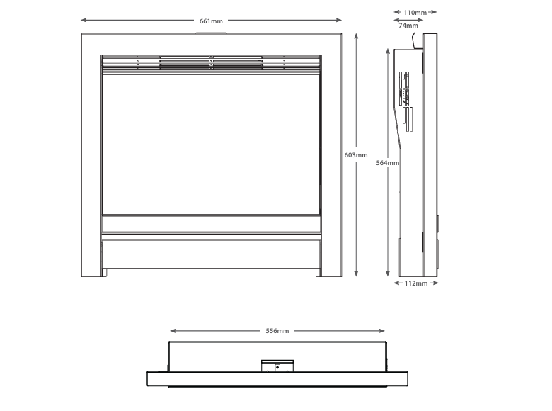 Flare Beam 22-inch Inset Electric Fire